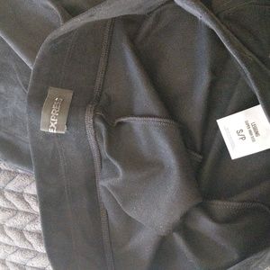 Black velvet leggings